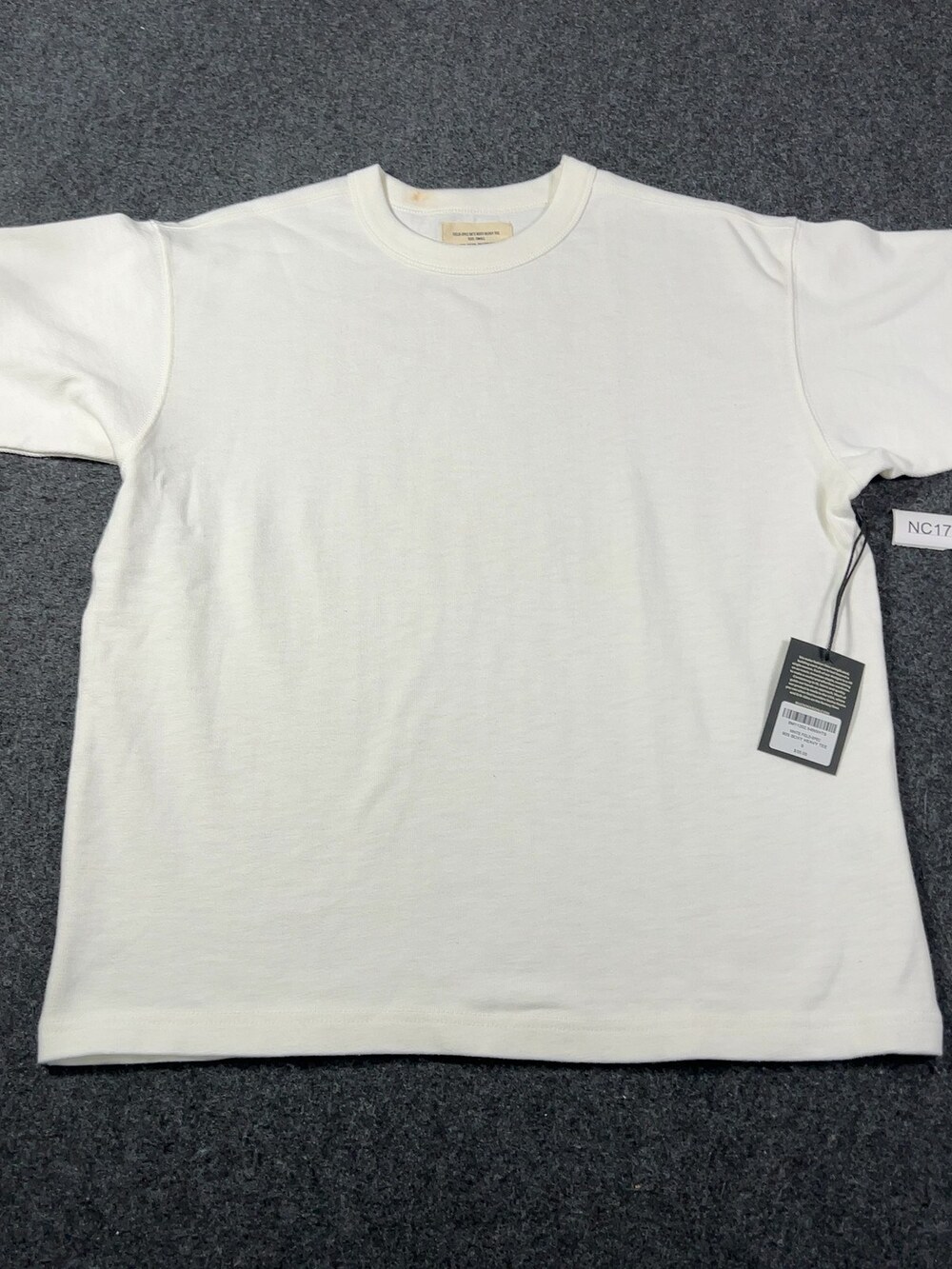 Buck Mason White Field-Spec 90s Boxy Heavy Tee Mens Small NWI Msrp55 [NC17]